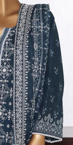 Bin Saeed Luxury Lawn White & White Chickenkari Embroidery 3Piece Stitched COLLECTION 2026. D-14