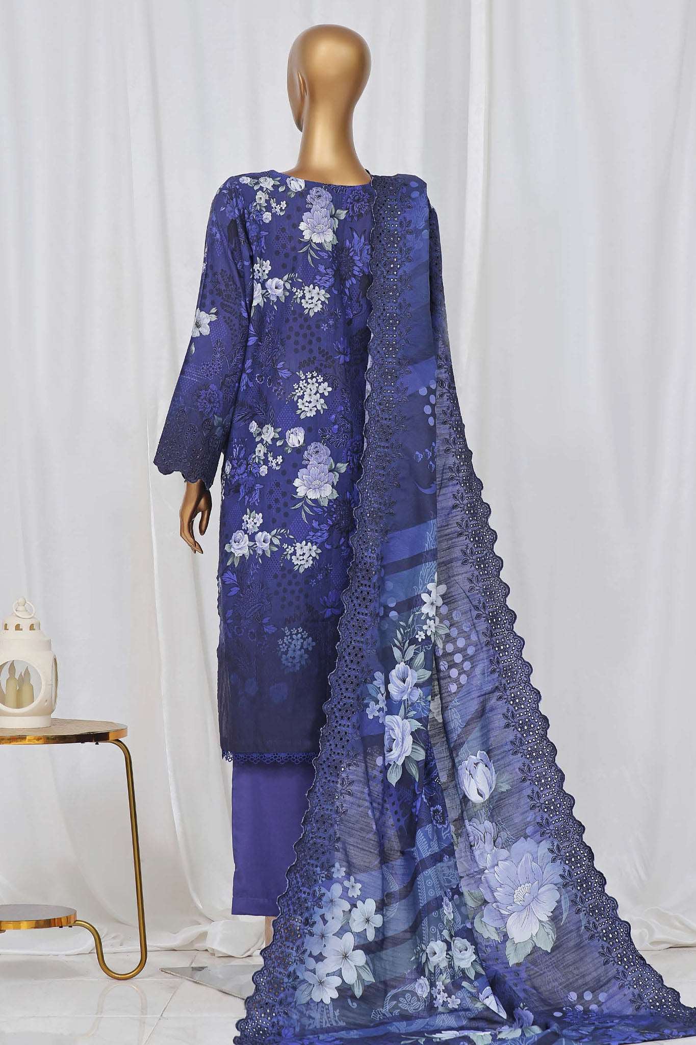 SADABAHAR RTW FUSION LASER CHICKENKARI EMBROIDERED KHADDAR 3PIECE COLLECTION 2026 SFKE -12