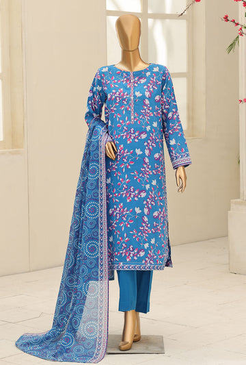 Summer Shades by HZ Textiles Digital Printed Lawn Suit Unstitched 3 Piece Collection 2026 D#-07