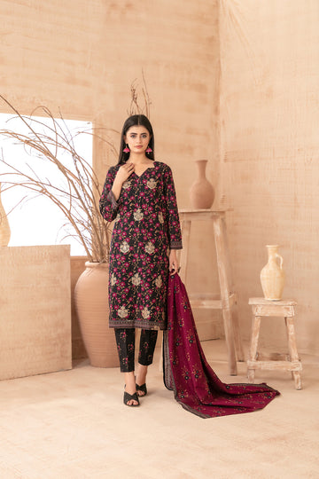 Areeka By Tawakkal Khaddar Boti Embroidery 3Piece Unstitched Collection 2025. D-04