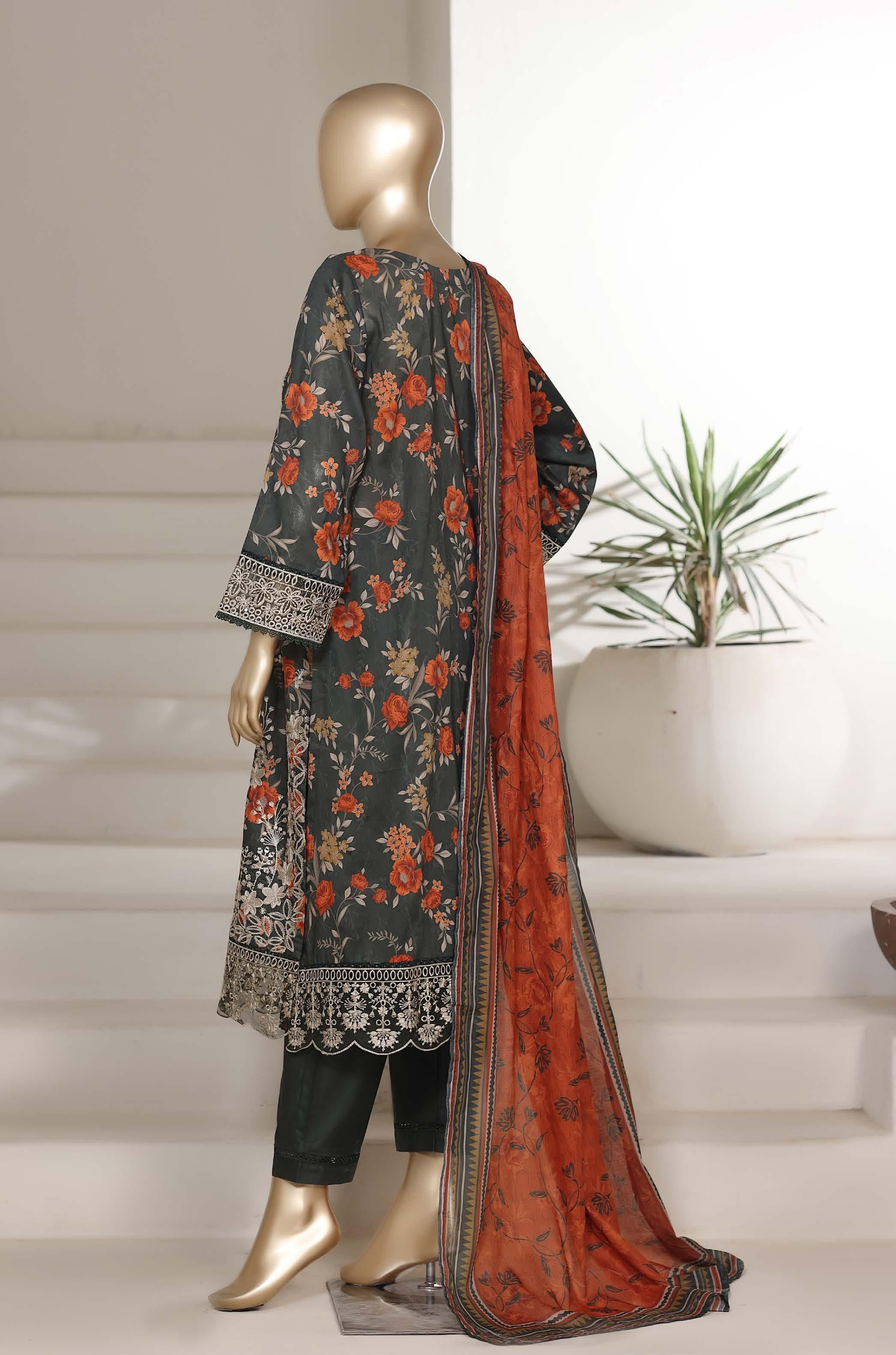 Sadabahar Luxury Signature  Lawn Embroidery 3Piece Stitched Vol-03 COLLECTION 2026. D-01