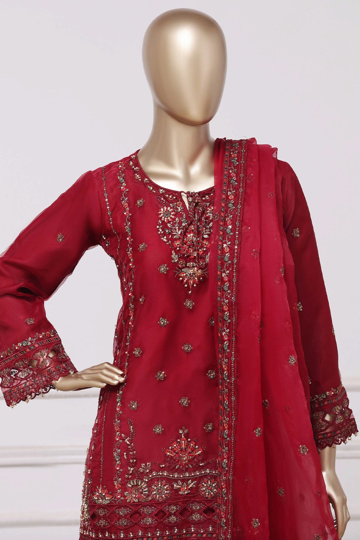 SADABAHAR LUXURY FORMAL FESTIVE °MAHPARA° ORGANZA EMBROIDERED 3PIECE STITCHED Vol-03 COLLECTION 2026 D#-05