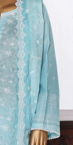 Bin Saeed Luxury Lawn White & White Chickenkari Embroidery 3Piece Stitched COLLECTION 2026. D-10