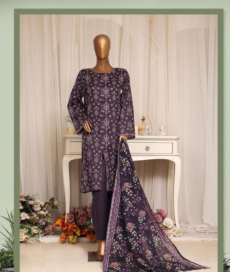 HZ Daily Wear Luxury Lawn Printed Vol-12 3Piece Stitched Collection 2026 D#-02