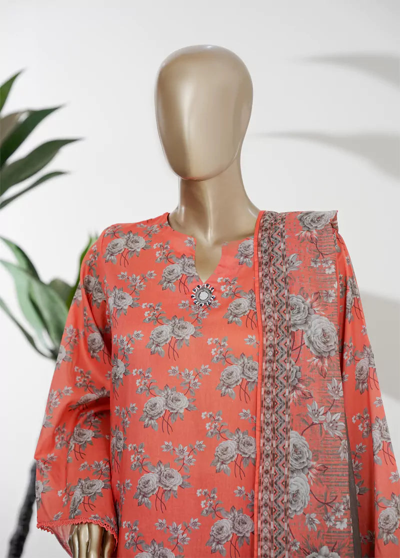 BIN SAEED Luxury Lawn Printed 3pcs Stitched Vol-18 3Piece Stitched COLLECTION 2026 D-08