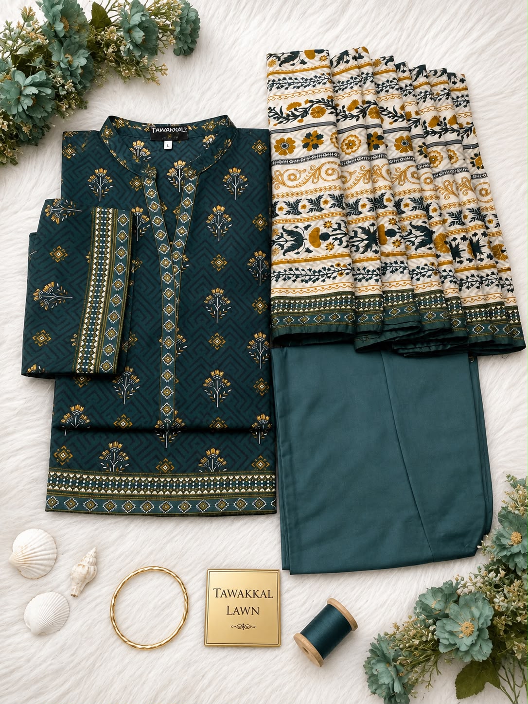 Tawakkal Luxury Lawn Printed 3pcs Stitched Vol-01 3Piece Stitched COLLECTION 2026 D#-20