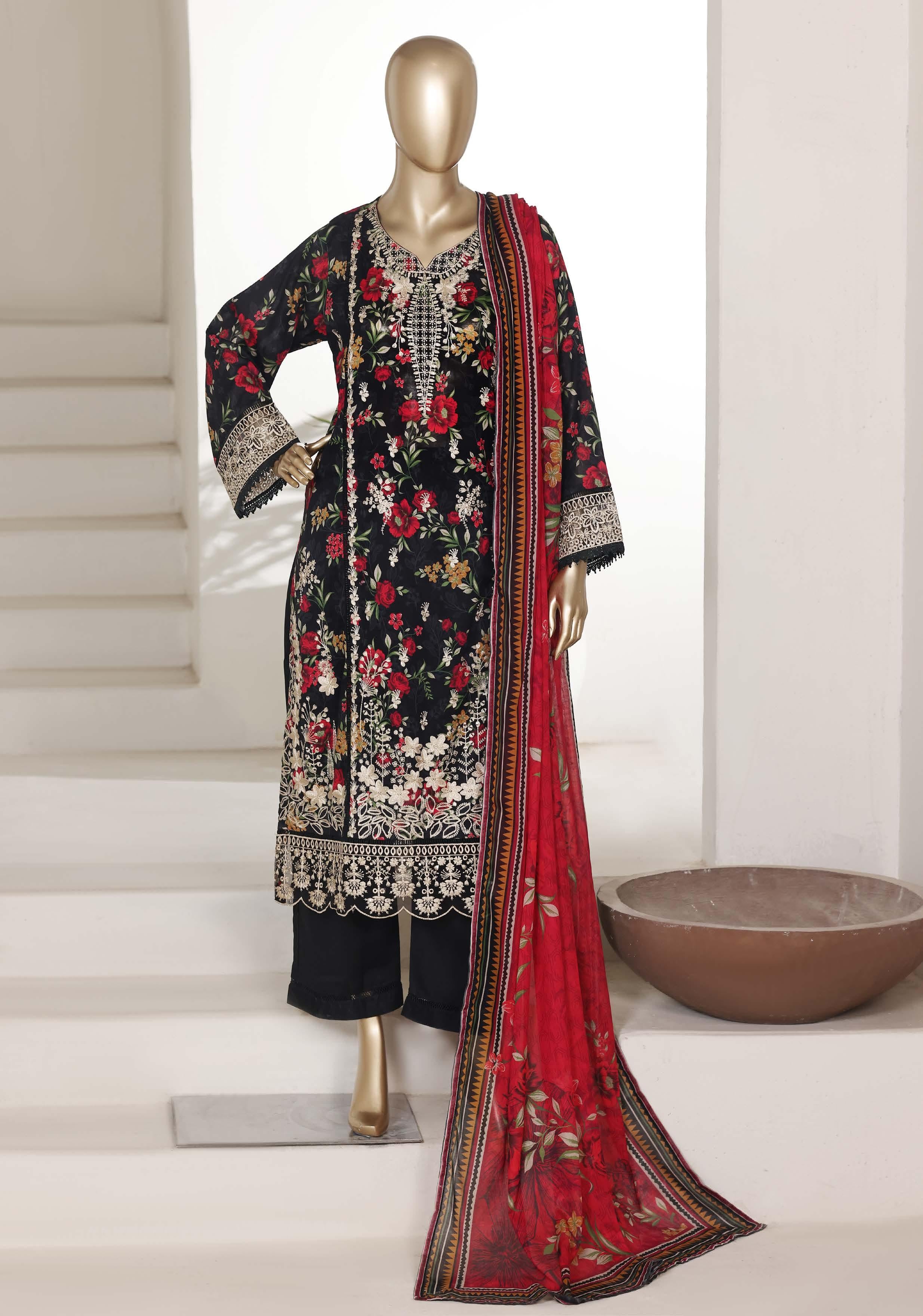 Sadabahar Luxury Signature  Lawn Embroidery 3Piece Stitched Vol-03 COLLECTION 2026. D-06