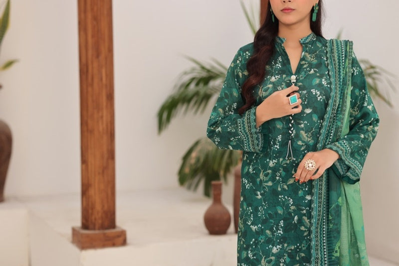 Aizal By Inaya Luxury Lawn Printed Vol-2 3Piece Stitched Collection 2026 AZIN-05