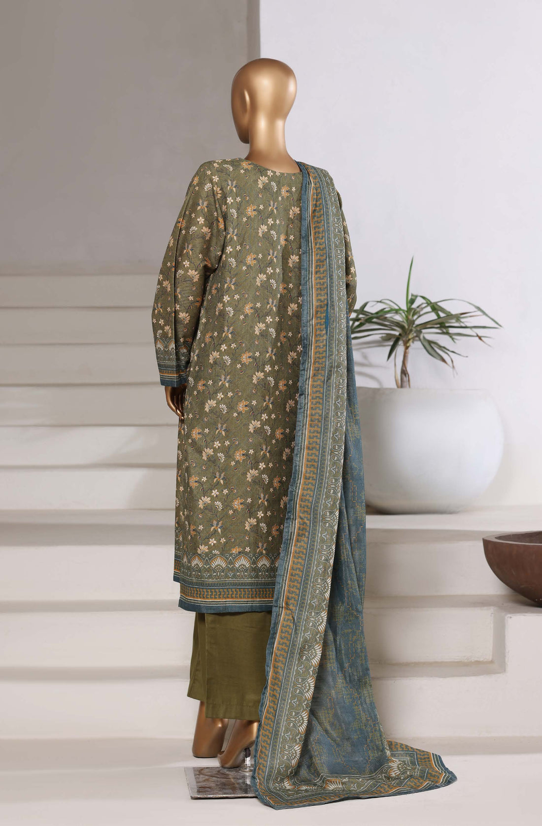Sadabahar Shimmer Printed Khadder 3PCS Stitched Vol—2 Collection 2025 D-14