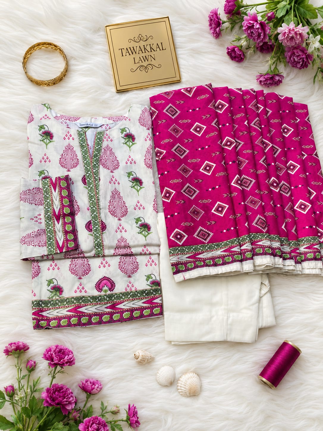 Tawakkal Luxury Lawn Printed 3pcs Stitched Vol-01 3Piece Stitched COLLECTION 2026 D#-24