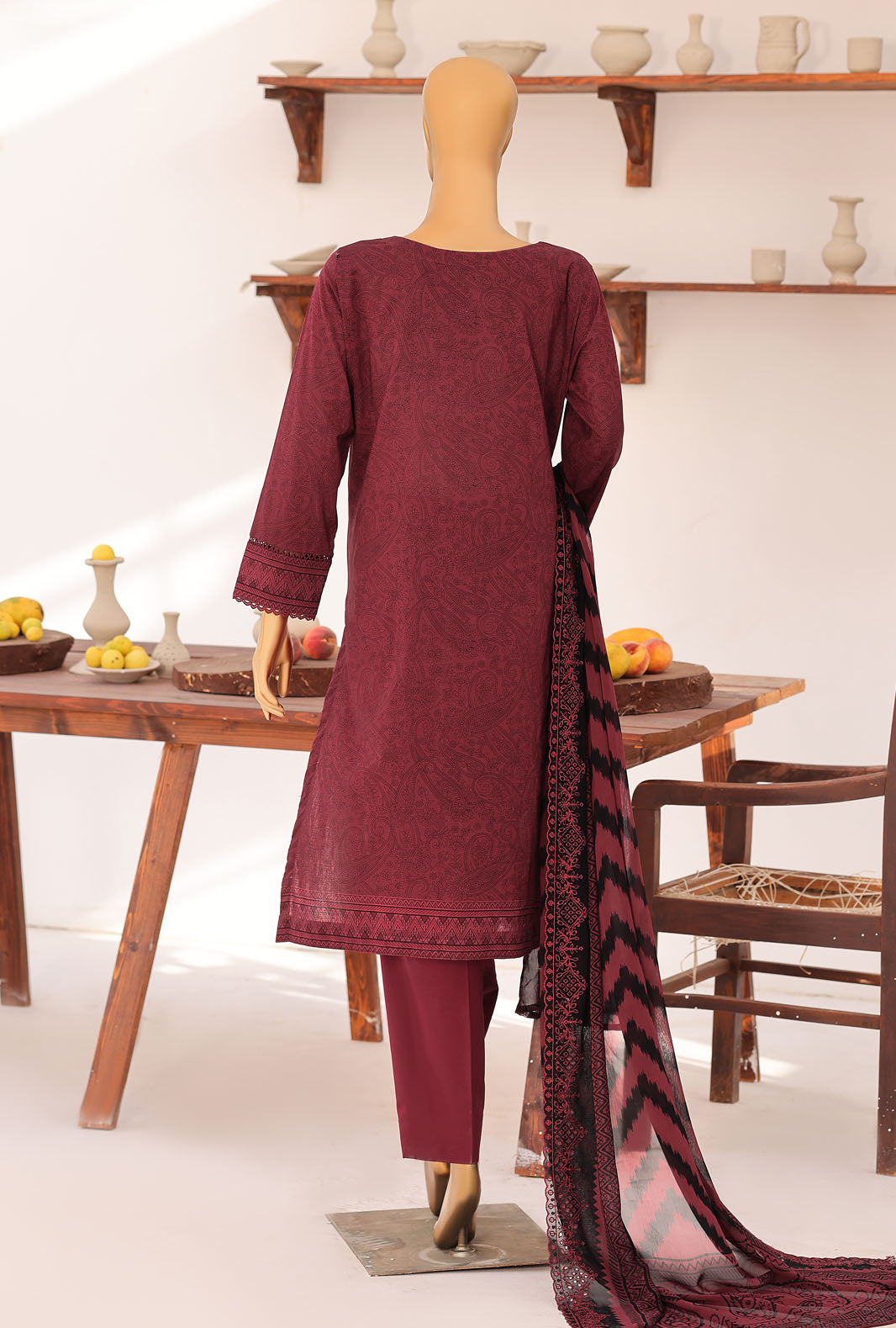 Premium Venice By HZ Textiles Embroidered With Chiffon Embroidery Dupatta Lawn Suit Unstitched 3 Piece Collection 2026 D#-01