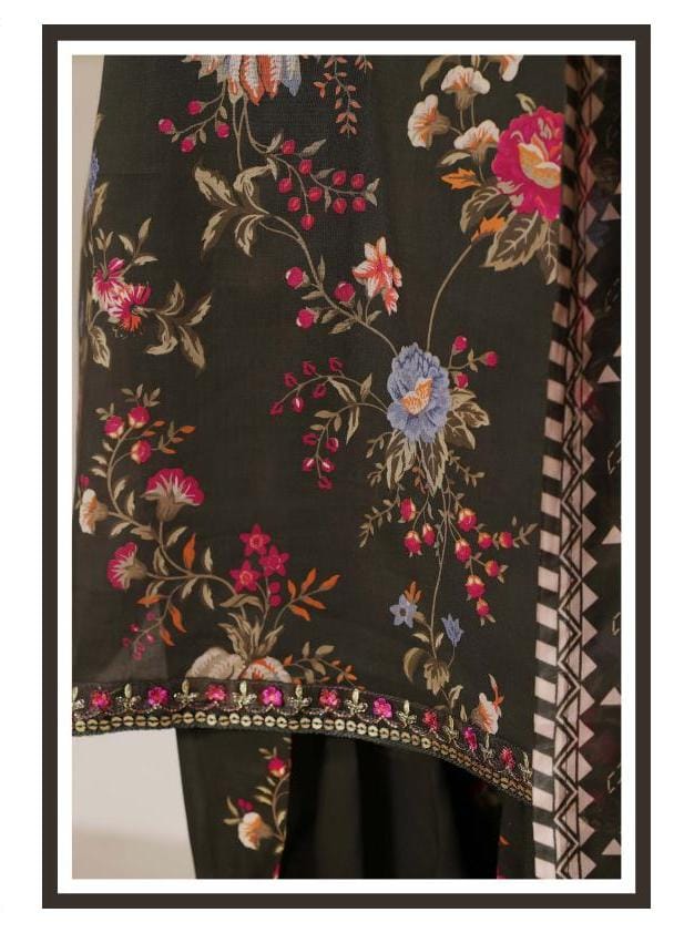 Sadabahar Malika Embroidery Lawn Short Length With Shalwar With Lawn Printed Dupatta  3Piece Stitched Vol-01 Collection 2026 D#04