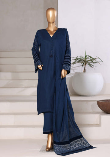 Sadabahar Stitched Premium Winter Cross Slub Texture Fabric With Velvet Collection 2025 CSTV -09