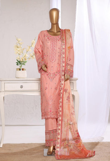 Bin Saeed Luxury Lawn Jacquard Fetive Embroidery 3Piece Stitched COLLECTION 2026. D-10