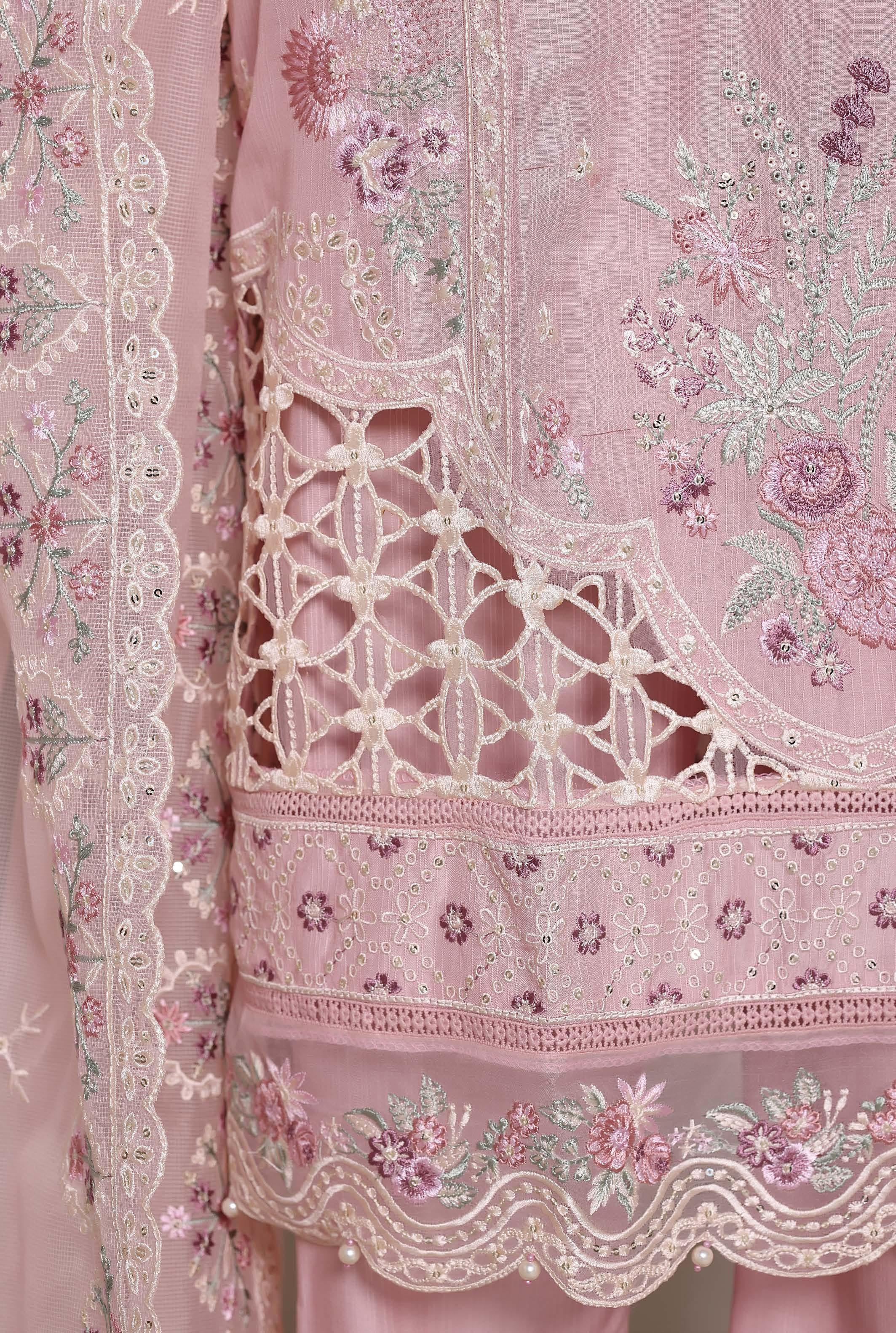 Sadabahar Luxury SlubViscous Lawn Embroidery With Chiffon Embroidery Dupatta Stitched Vol-01 Collection 2026. LEL-13