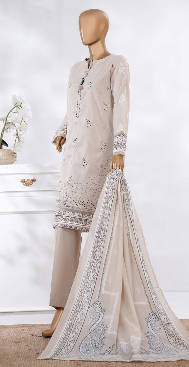 Hz Ready To Were Cotton Sunehri Paste Print With Embroidery Stitched Collection 2025. D-60 Skin