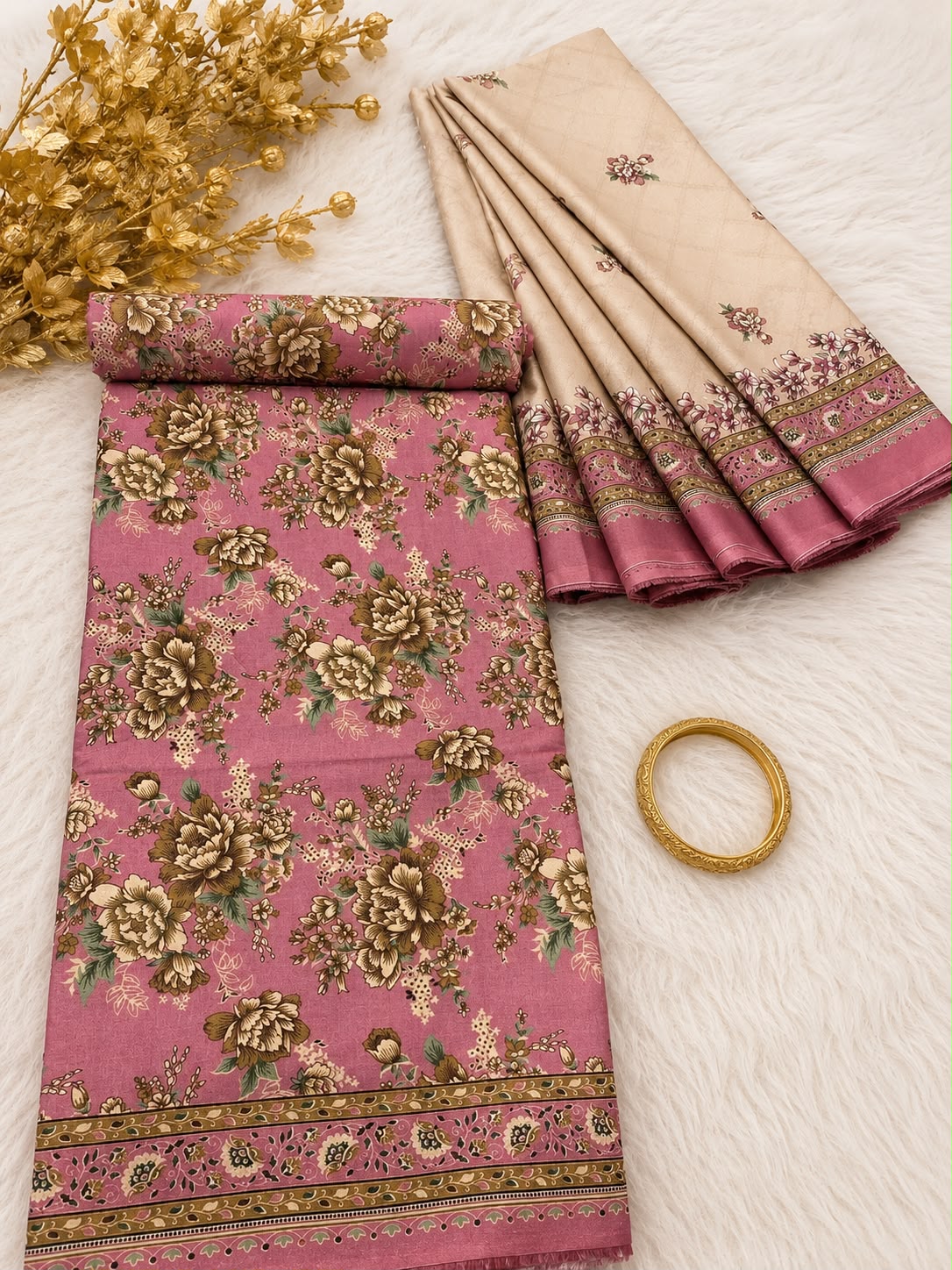 BIN SAEED Luxury Lawn  Digital Printed 3Piece Unstitched_ COLLECTION 2026 D-30