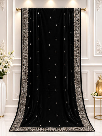 Exclusive Velvet 9000 Micro Shwal Dupatta Collection (Black)