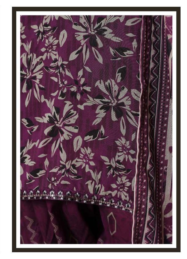 Sadabahar Malika Embroidery Lawn Short Length With Shalwar With Lawn Printed Dupatta  3Piece Stitched Vol-01 Collection 2026 D#03