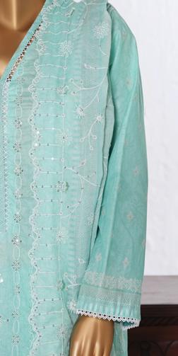 Bin Saeed Luxury Lawn White & White Chickenkari Embroidery 3Piece Stitched COLLECTION 2026. D-12