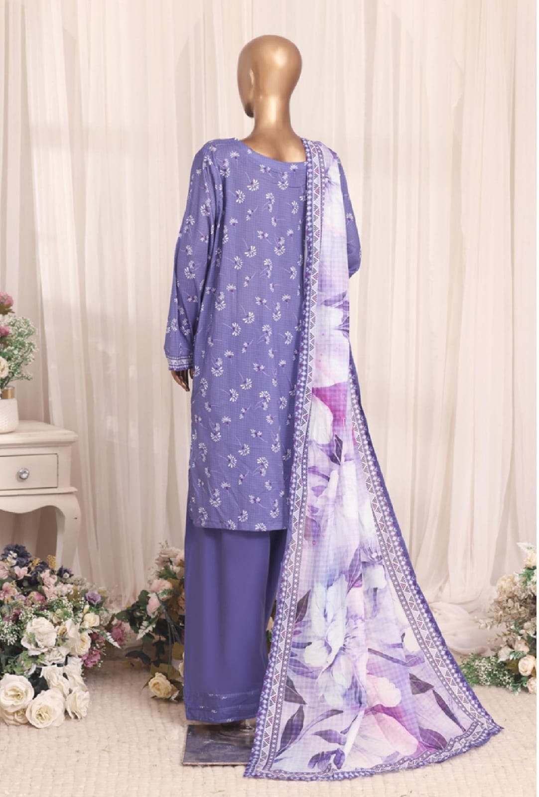 BIN SAEED Luxury Lawn Printed With Farshi Shalwar 3Piece Stitched COLLECTION 2026 D-#16