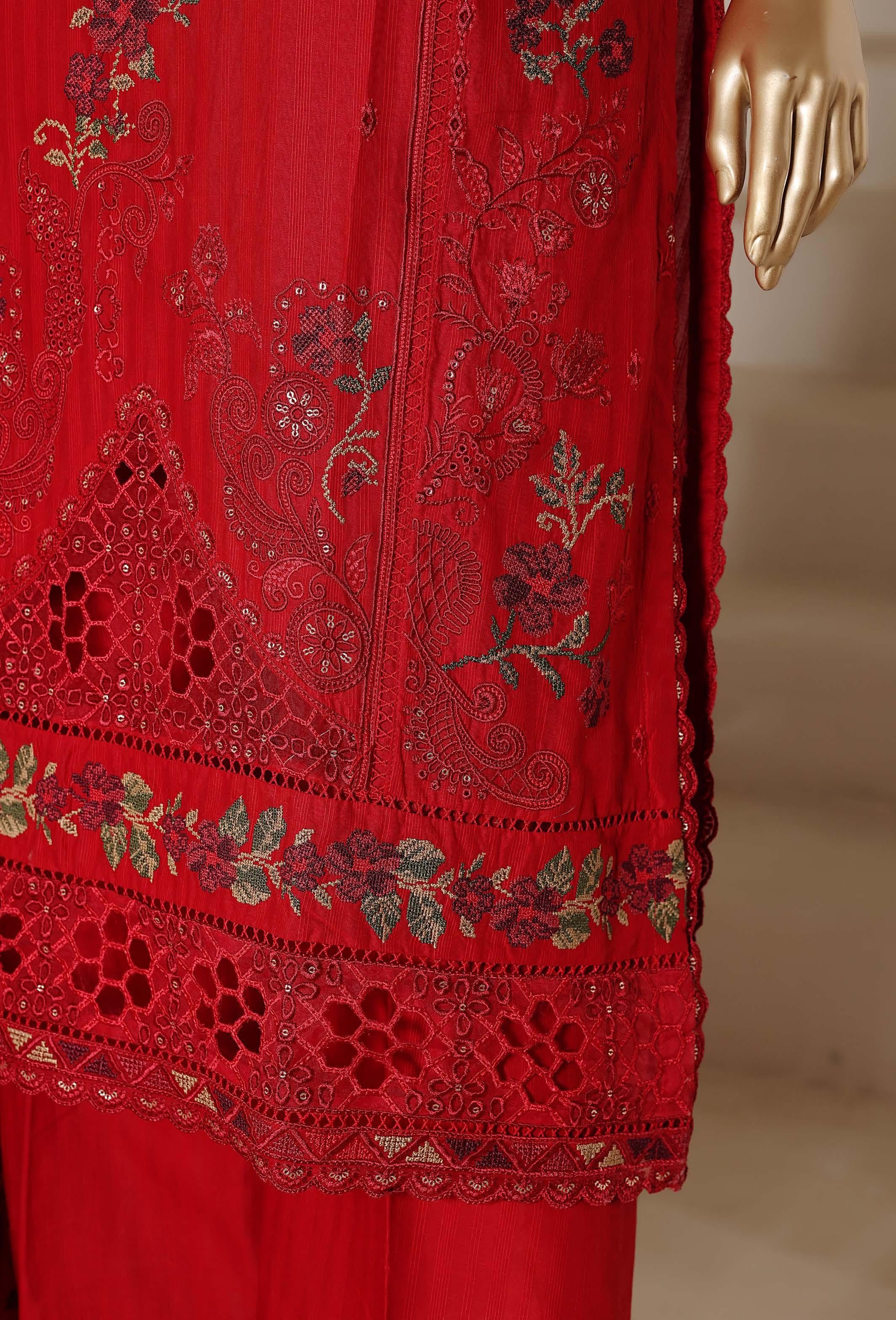 Sadabahar Luxury SlubViscous Lawn Embroidery With Chiffon Embroidery Dupatta Stitched Vol-01 Collection 2026. LEL-18