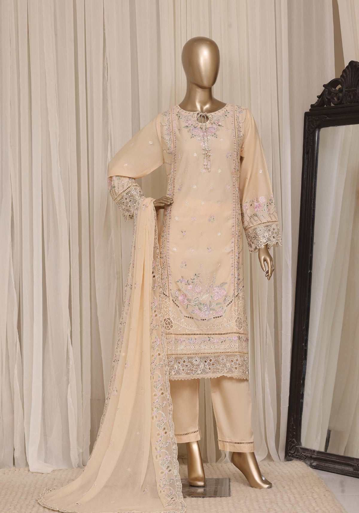 Sadabahar Luxury Slub Lawn Embroidery Stitched Vol-08 Collection 2026. LEL-1004