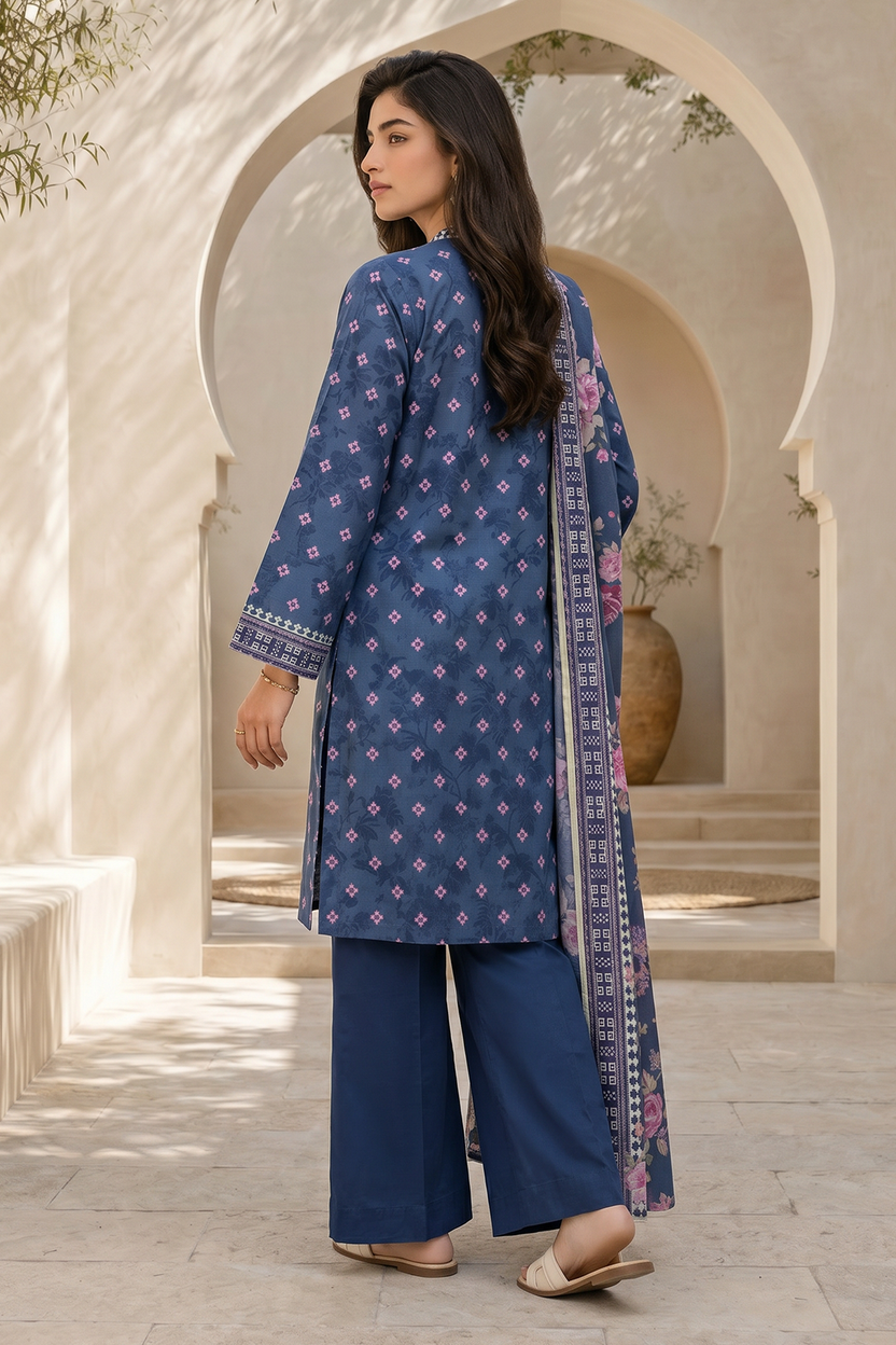 Zellbery Luxury Lawn Printed 3Piece Unstitched Collection 2026 WUS26X38060