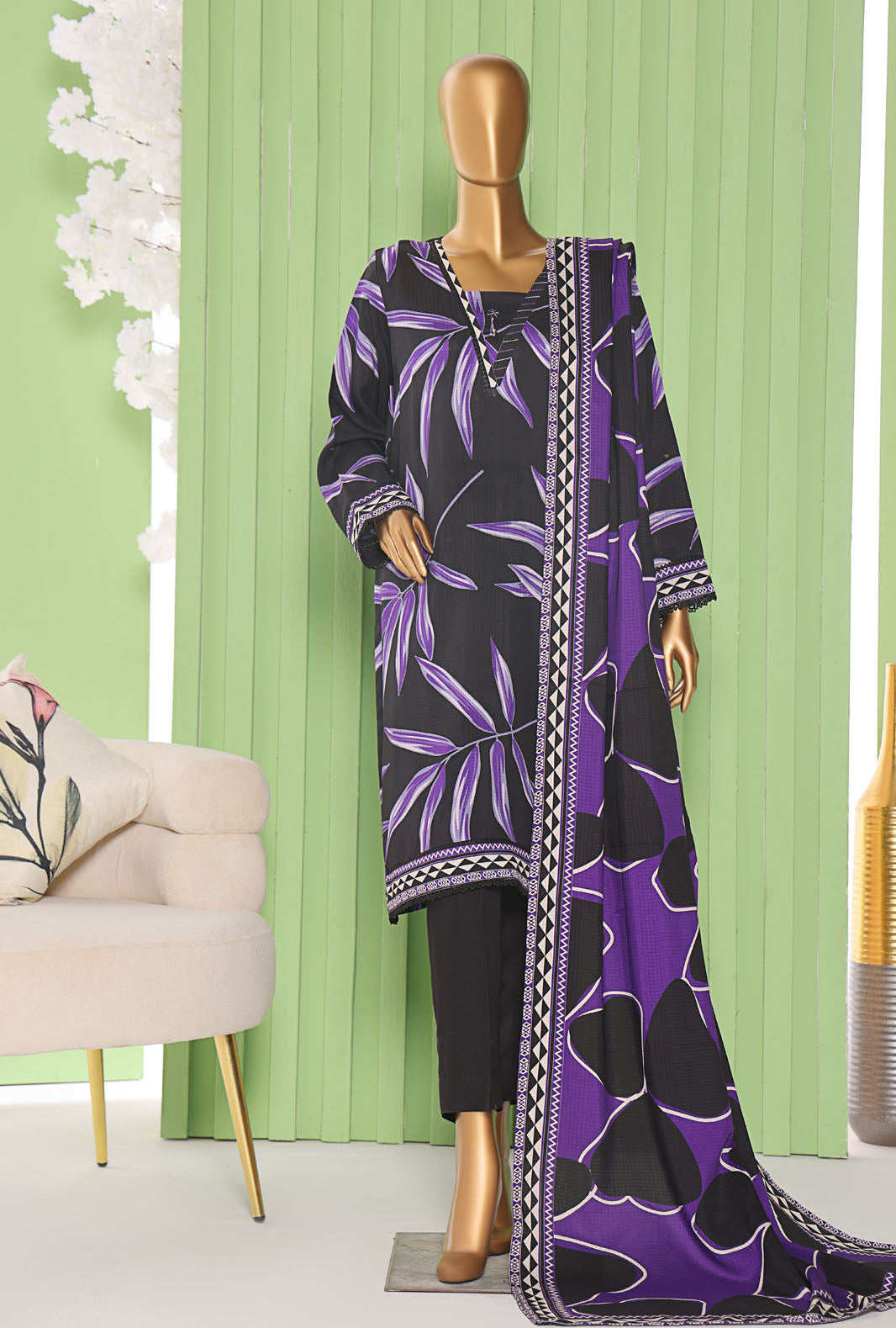 Vogue By HZ Textiles Printed Viscose Suit Unstitched 3 Piece Winter Collection 2025 D-03