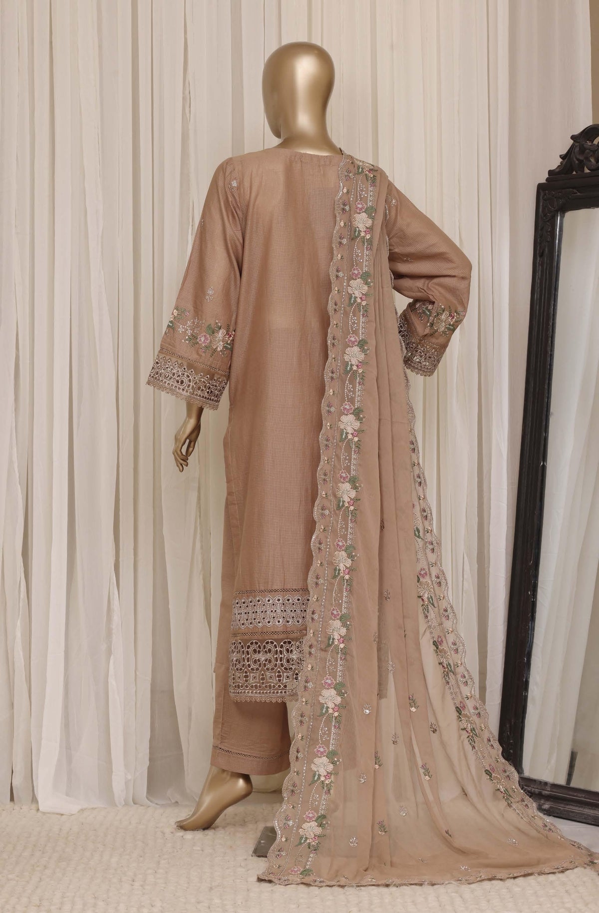 Sadabahar Luxury Slub Lawn Embroidery Stitched Vol-08 Collection 2026. LEL-1001
