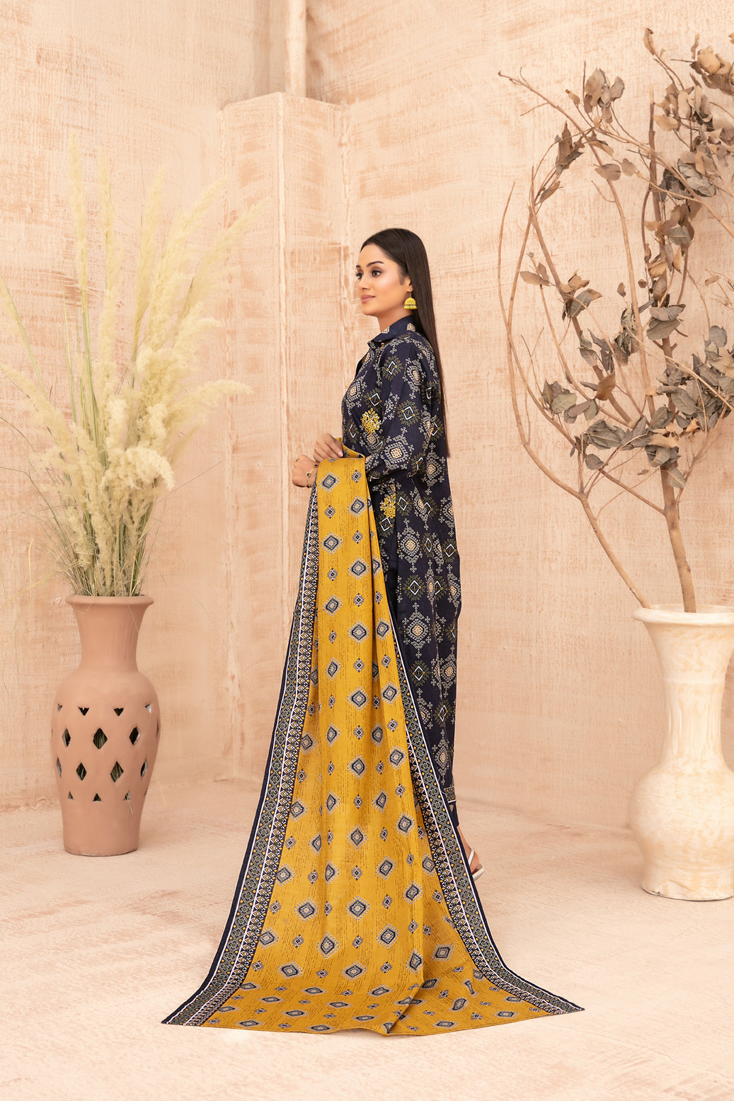 Areeka By Tawakkal Khaddar Boti Embroidery 3Piece Unstitched Collection 2025. D-07