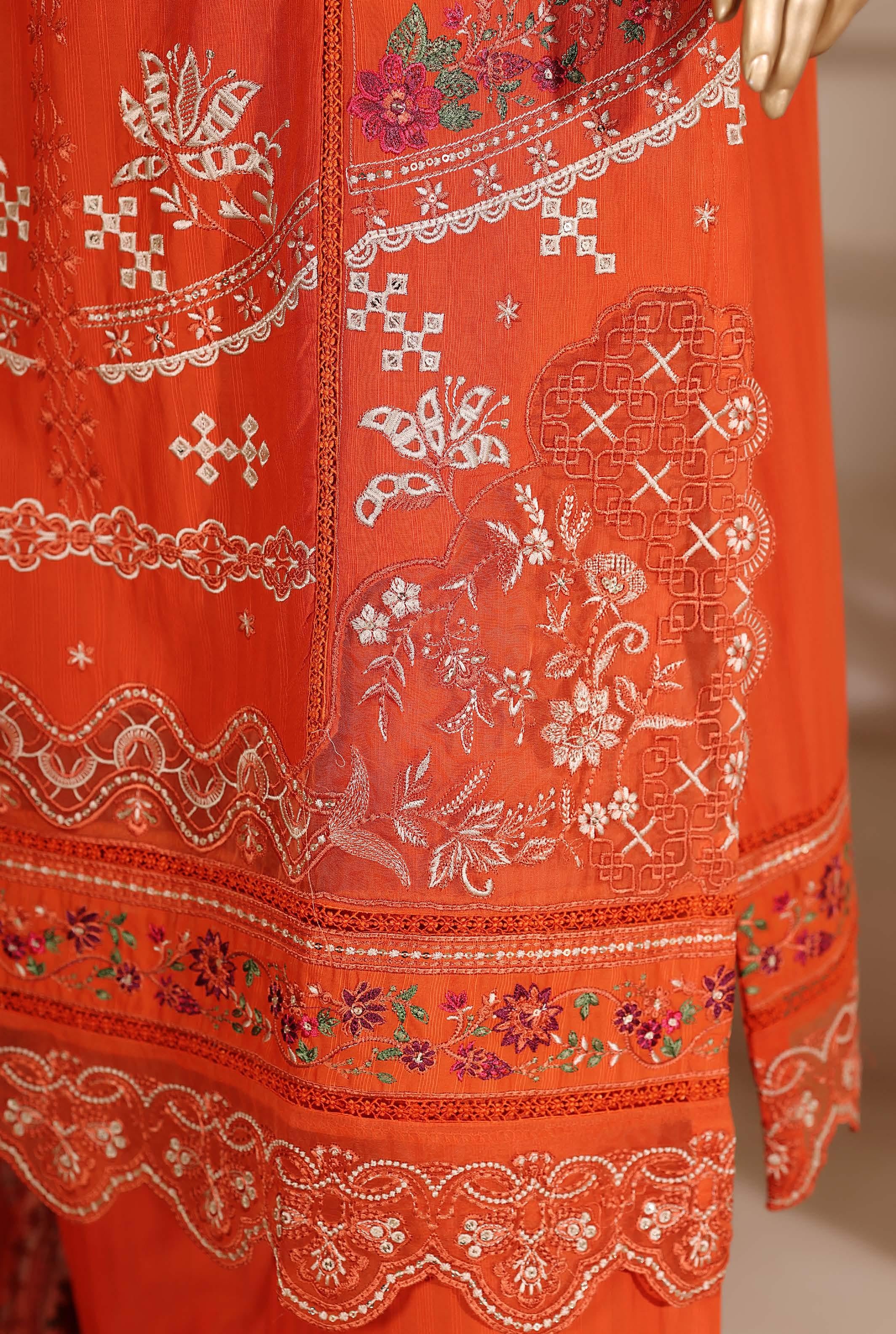 Sadabahar Luxury SlubViscous Lawn Embroidery With Chiffon Embroidery Dupatta Stitched Vol-01 Collection 2026. LEL-16