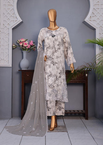 HZ Luxury Majestic Raw Silk Embroidery 3Piece Stitched COLLECTION 2025 D-06