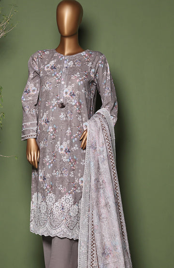 HZ Printkari Embroidered Khaddar Stitched 3 Piece Collection 2025. HZPE 06