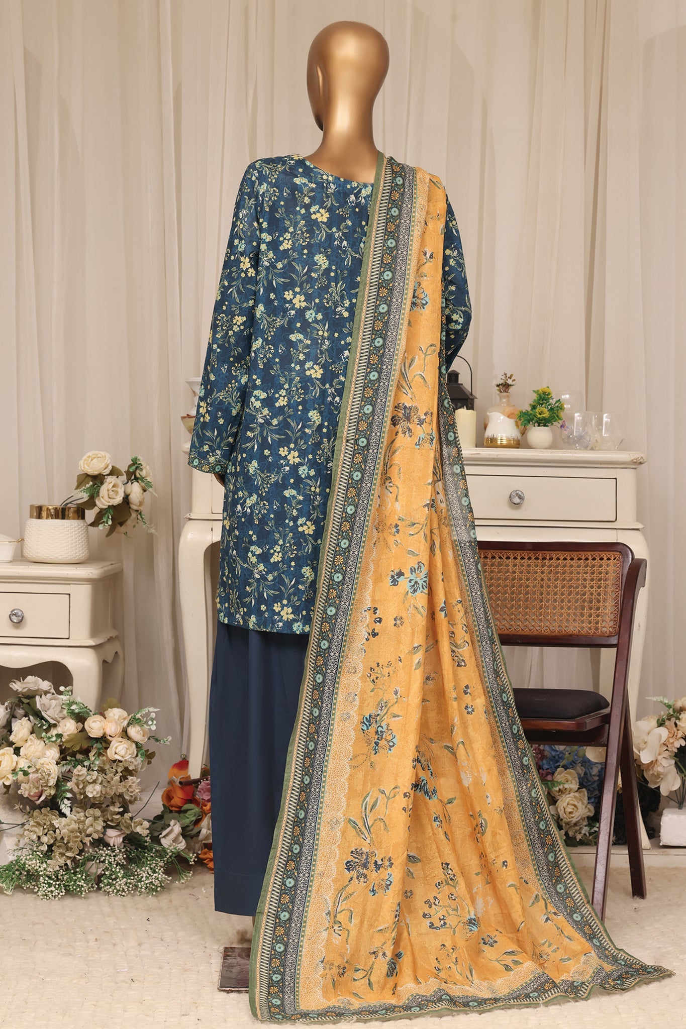 BIN SAEED Luxury Lawn Printed With Farshi Shalwar 3Piece Stitched COLLECTION 2026 D-#08