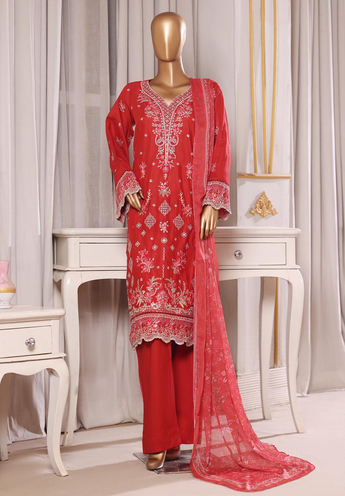 Bin Saeed Luxury Laserkari Lawn With Digital Printed Lawn Dupatta 3Piece Stitched Vol-01 Collection 2026. D#-06