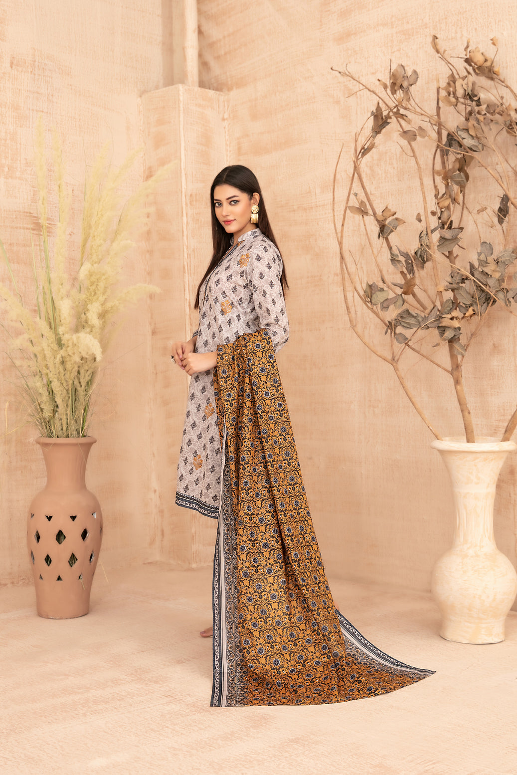 Areeka By Tawakkal Khaddar Boti Embroidery 3Piece Unstitched Collection 2025. D-02