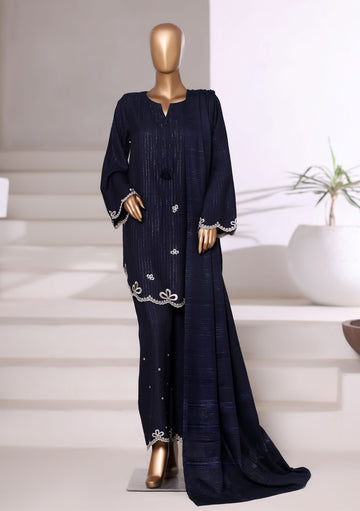 Sadabahar Stitched Vybe Winter Embroidery Dhanak 3Piece With Dhanak Shwal Collection 2025 SDES -06