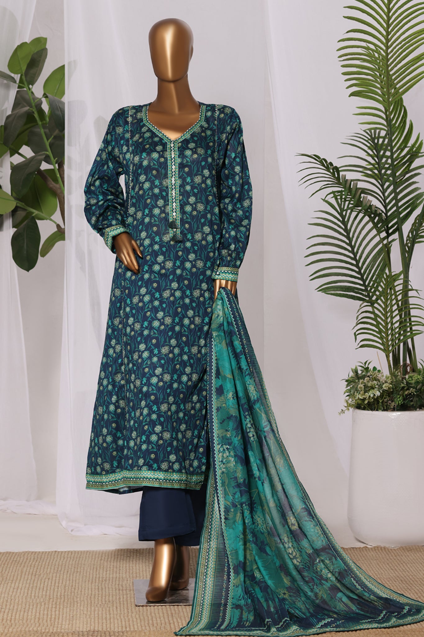 BIN SAEED Luxury Lawn Frock  Printed 3pcs Stitched Vol-01 3Piece Stitched COLLECTION 2026 D-#12