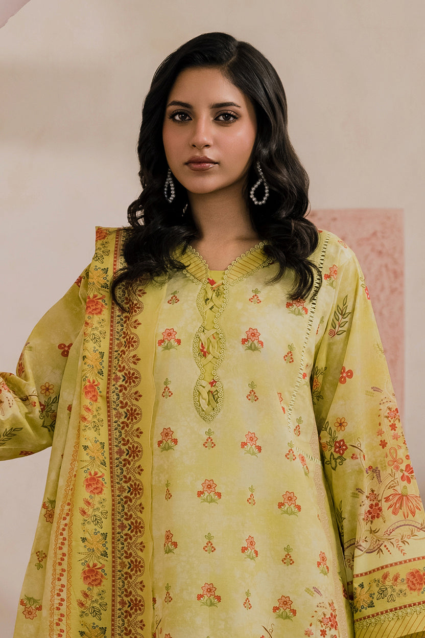 Zellbery Luxury Lawn Printed 3Piece Unstitched Collection 2026 WUS26X31134