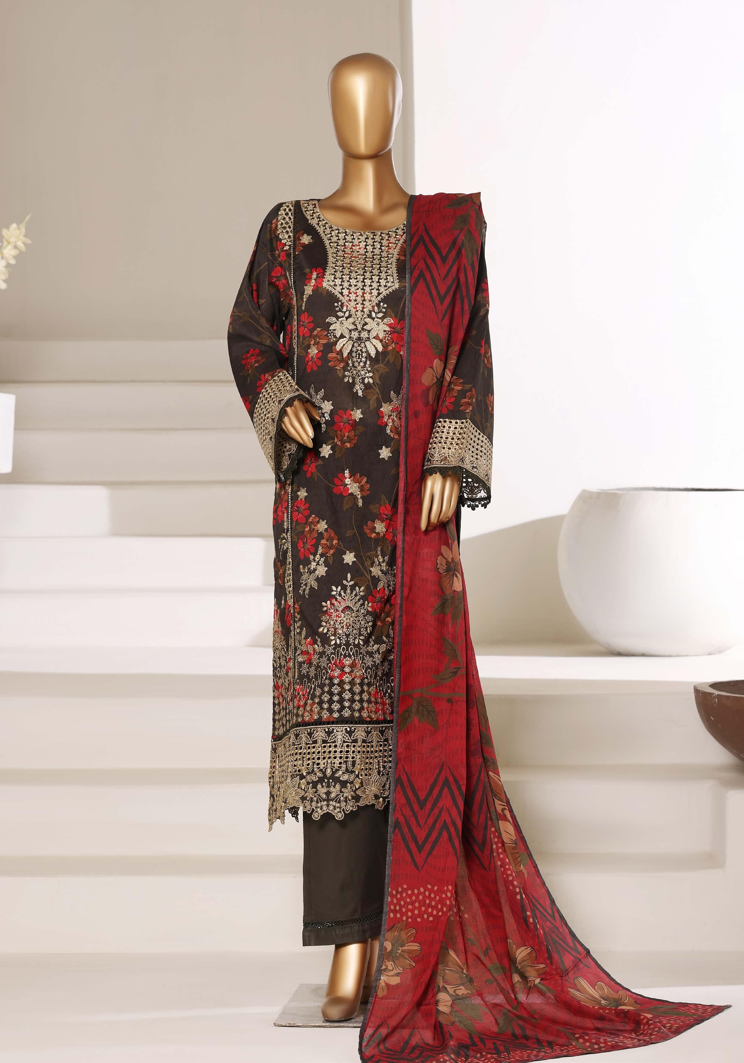 Sadabahar Luxury Signature Lawn Embroidery 3Piece Stitched COLLECTION 2026. D-02