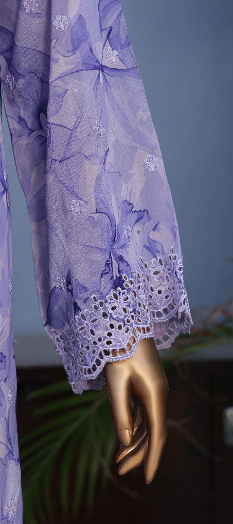 HZ Luxury Majestic Raw Silk Embroidery 3Piece Stitched COLLECTION 2025 D-05