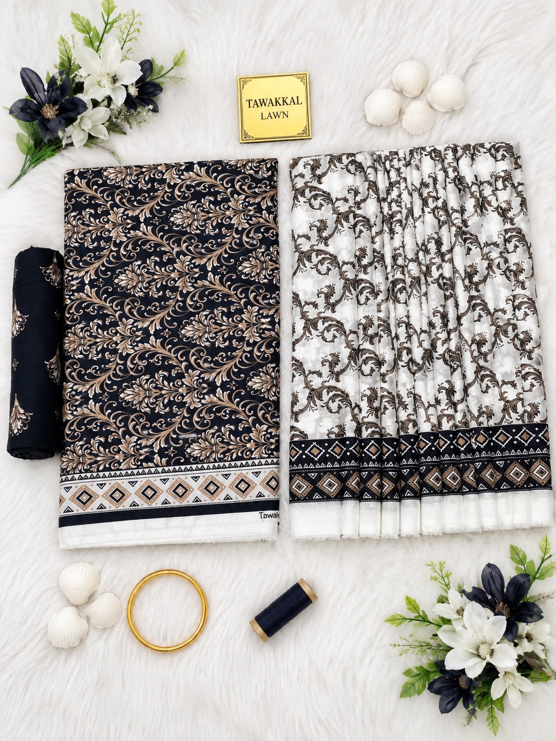 Tawakkal Luxury Lawn  Digital Printed 3Piece Unstitched_ COLLECTION 2026 D#-07