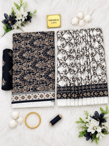 Tawakkal Luxury Lawn  Digital Printed 3Piece Unstitched_ COLLECTION 2026 D#-07