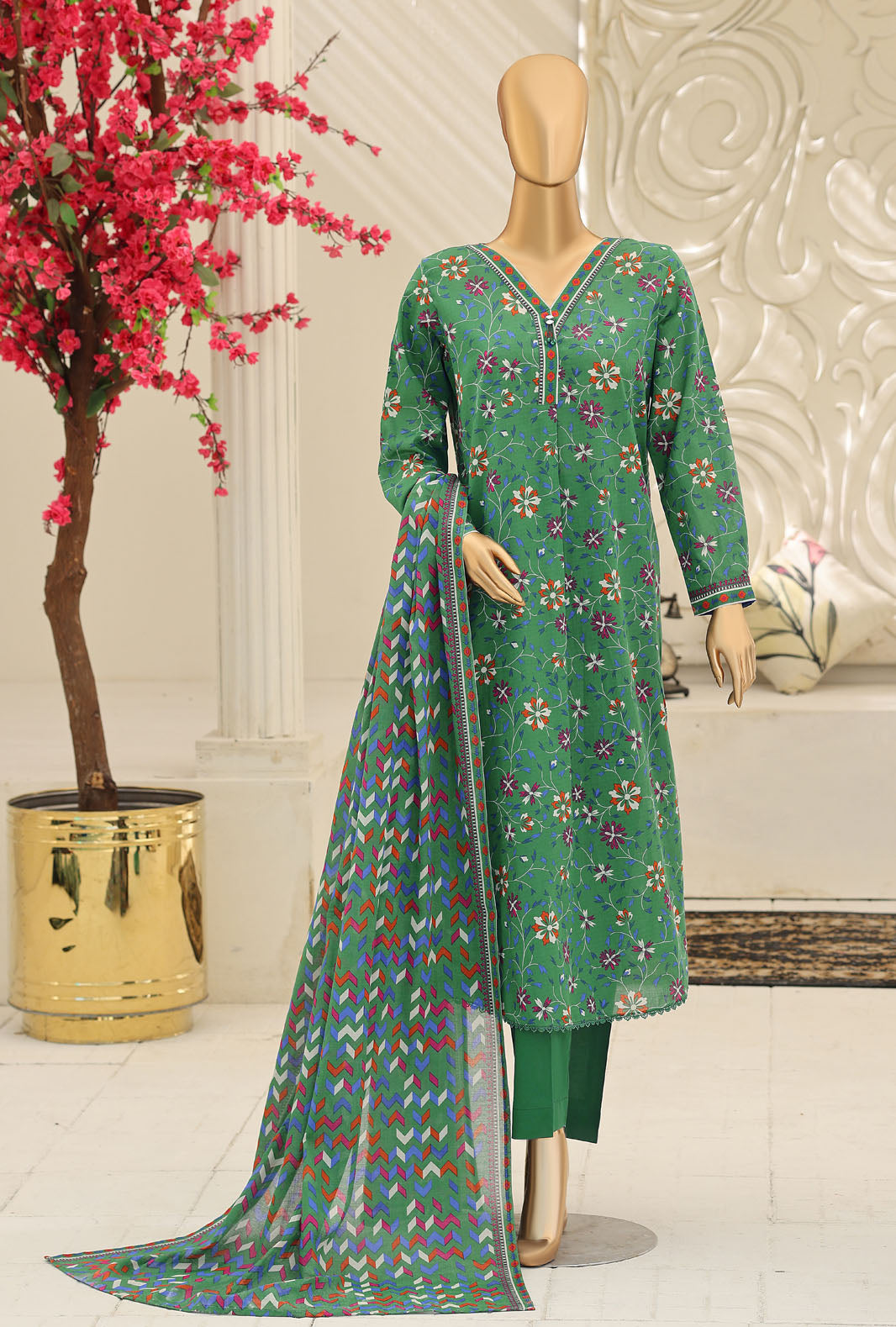 Summer Shades by HZ Textiles Digital Printed Lawn Suit Unstitched 3 Piece Collection 2026 D#-08