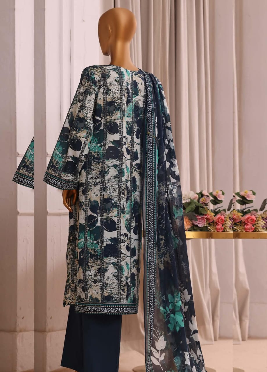 HZ Textiles Luxury Laserkari Embroidered Lawn Suit Stitched 3 Piece 2026 D#-05