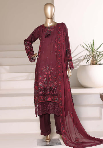 Sadabahar Luxury SlubViscous Lawn Embroidery With Chiffon Embroidery Dupatta Stitched Vol-01 Collection 2026. LEL-09