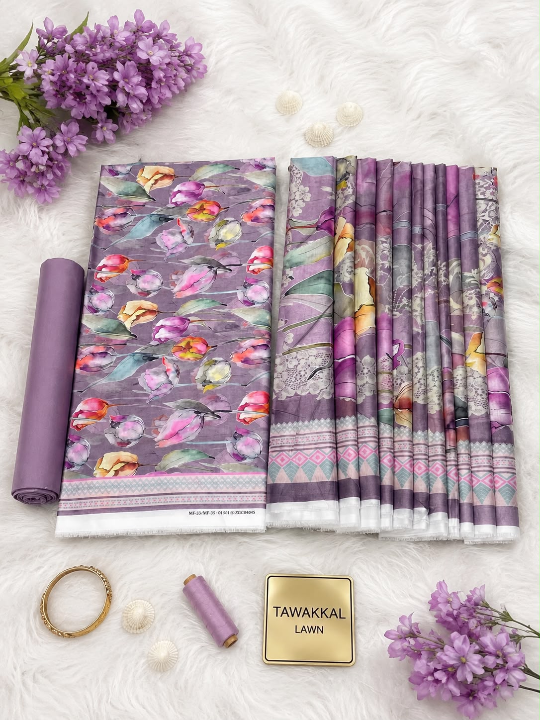 Tawakkal Luxury Lawn  Digital Printed 3Piece Unstitched_ COLLECTION 2026 D#-32