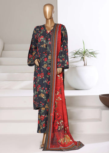 Sadabahar Printed Khadder 3PCS Stitched Vol—3 Collection 2025 D-27