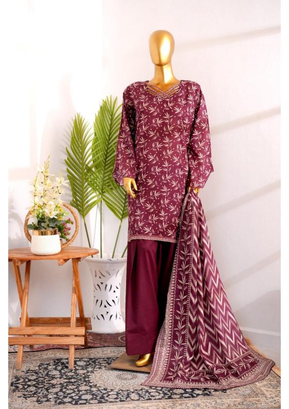 BIN SAEED Luxury Lawn Printed With Farshi Shalwar 3Piece Stitched COLLECTION 2026 D-#27